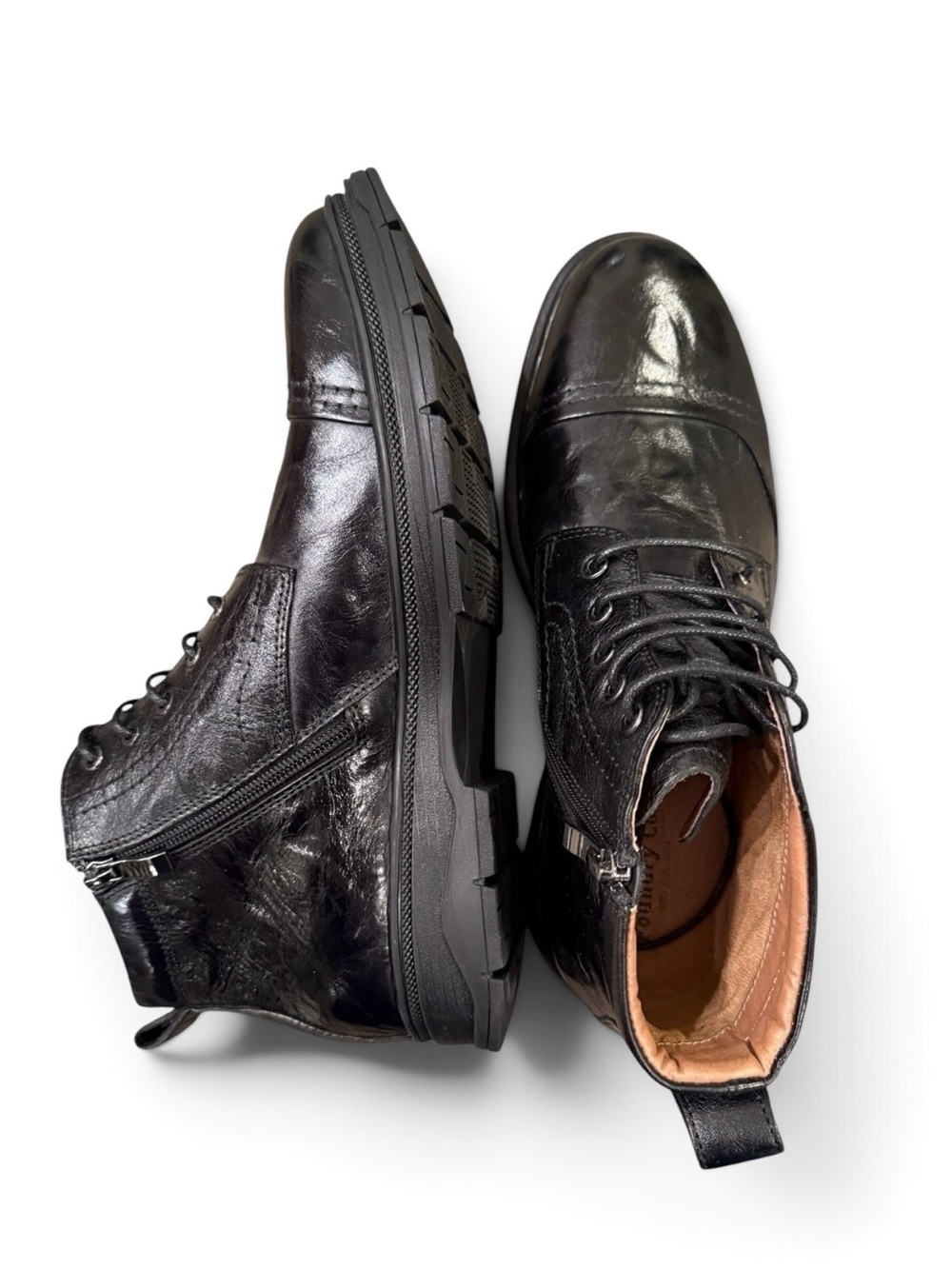 Vintage Foundry Black Leather Lace-Up Ankle Boots NWOB Men’s 8.5